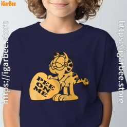 garfield pee on me navy boy's t shirt