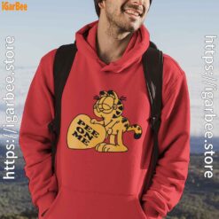 garfield pee on me red men hoodie