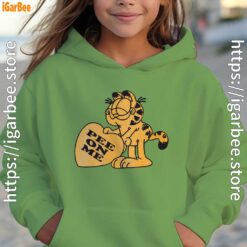 garfield pee on me youth girl green hoodie