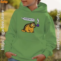 garfield pipe green hoodie for boys