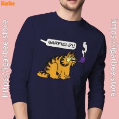 garfield pipe men navy long sleeve