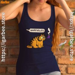garfield pipe navy tank top with women