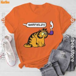 garfield pipe orange tee shirt