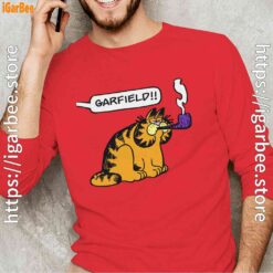 garfield pipe red long sleeve for man