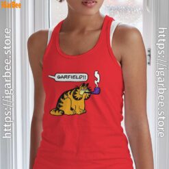 garfield pipe tank top red with women