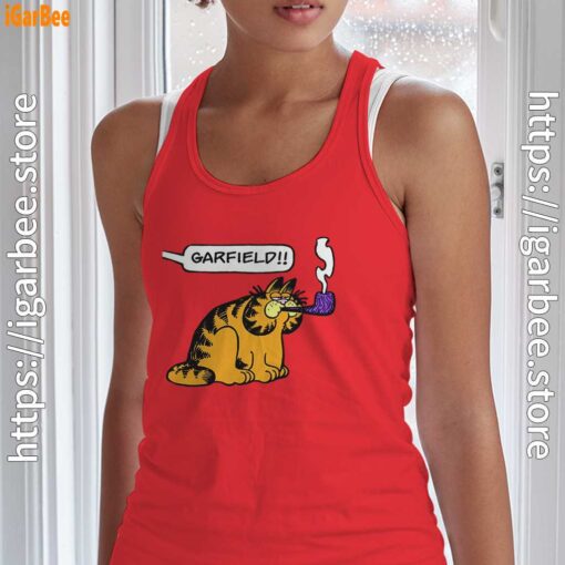 garfield pipe tank top red with women