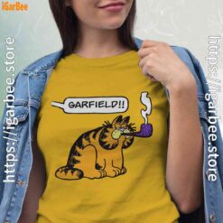 garfield pipe women yellow shirt