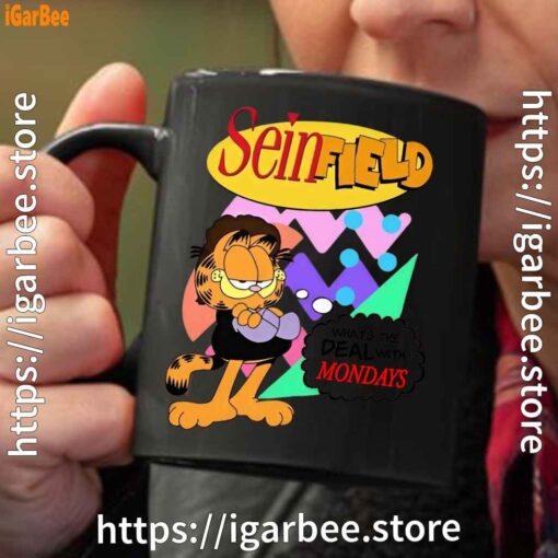 garfield seinfeld black coffee mug
