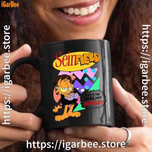 garfield seinfeld black mug