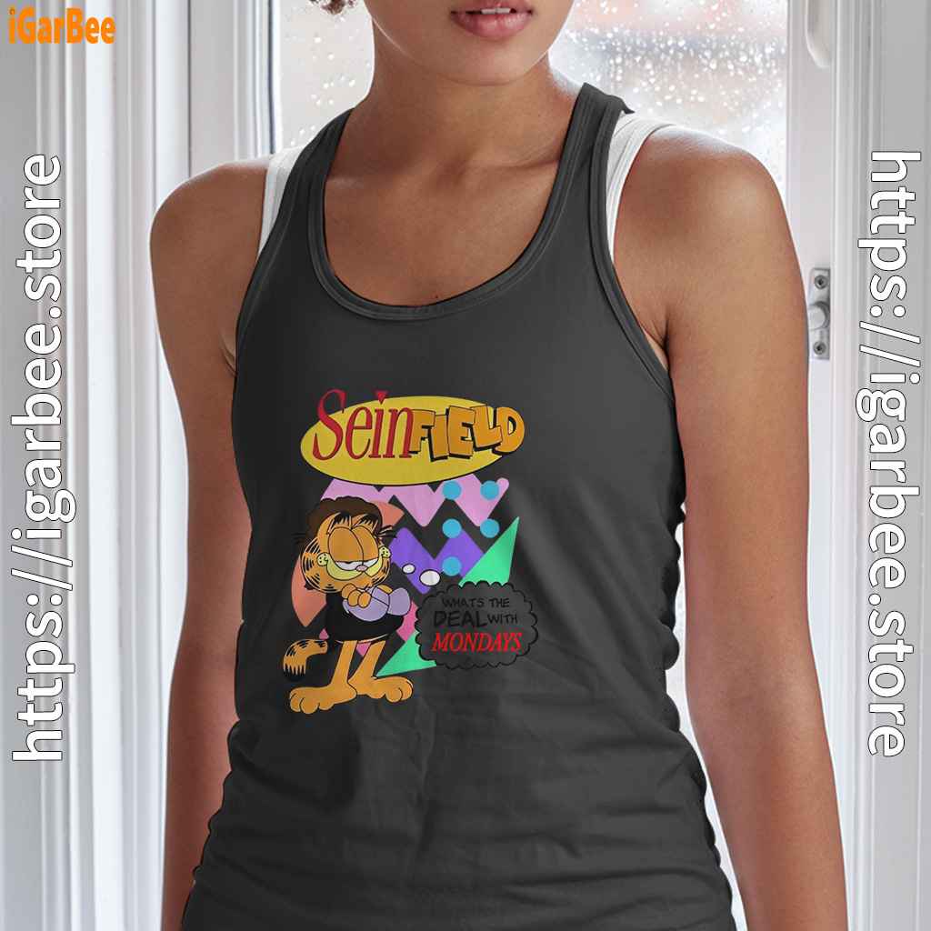 garfield seinfeld black women tank top garfield seinfeld black women tank top