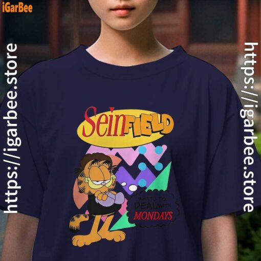 garfield seinfeld kids girl navy t shirt