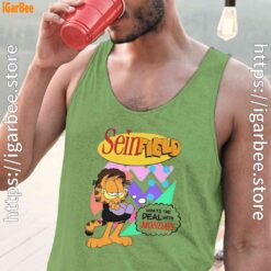 garfield seinfeld men green tank tops