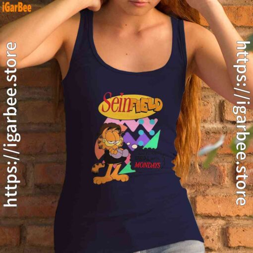 garfield seinfeld navy tank top with women