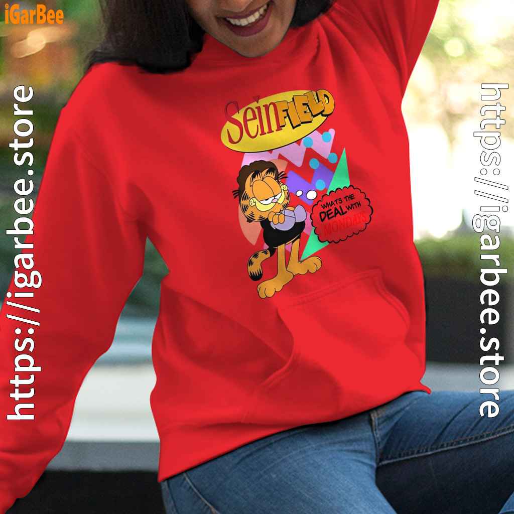 garfield seinfeld women red hoodie female garfield seinfeld women red hoodie female