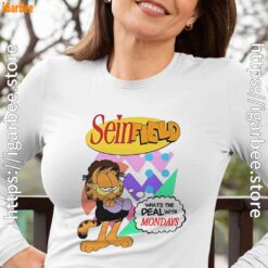 garfield seinfeld women white long sleeve