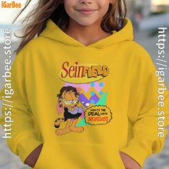 garfield seinfeld yellow hoodie for kid girl