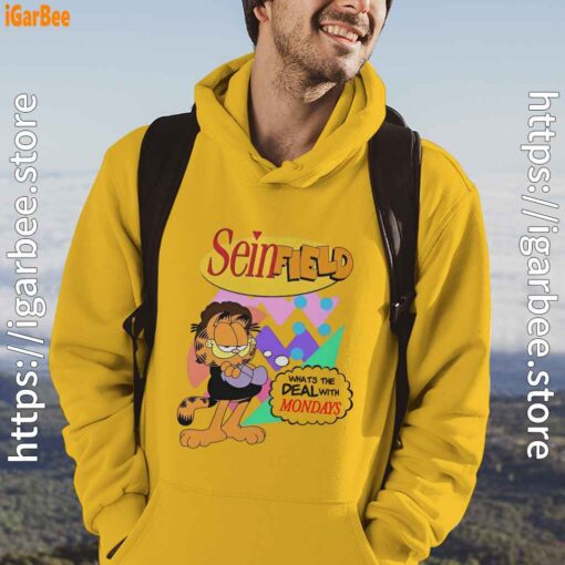 garfield seinfeld yellow men hoodie