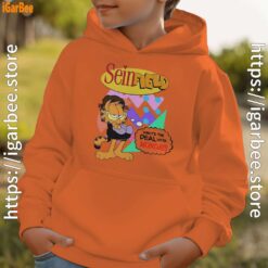 garfield seinfeld youth boy orange hoodie
