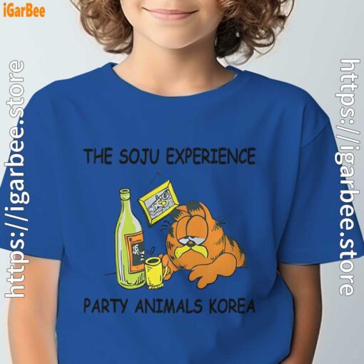 garfield soju blue t shirt for youth boy