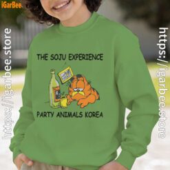 garfield soju green sweatshirt kids boy