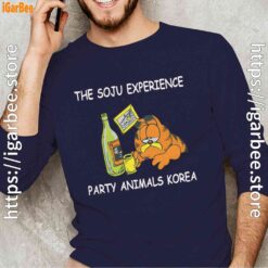 garfield soju navy with men's long sleeve