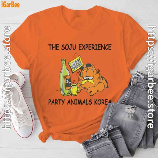 garfield soju orange tee shirt