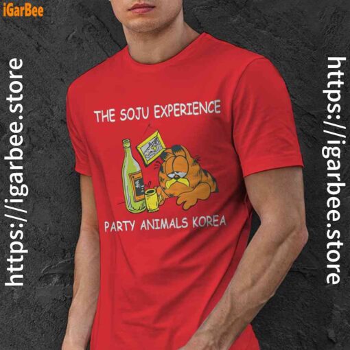 garfield soju red men shirt