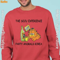 garfield soju red sweatshirts for man