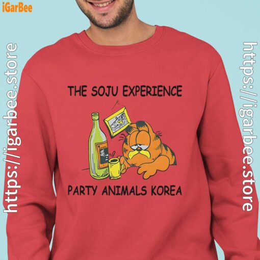 garfield soju red sweatshirts for man