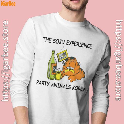 garfield soju white long sleeve with man