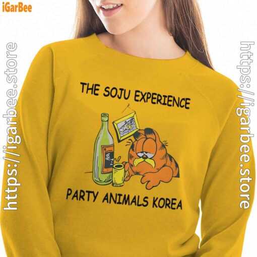 garfield soju yellow sweatshirt for women