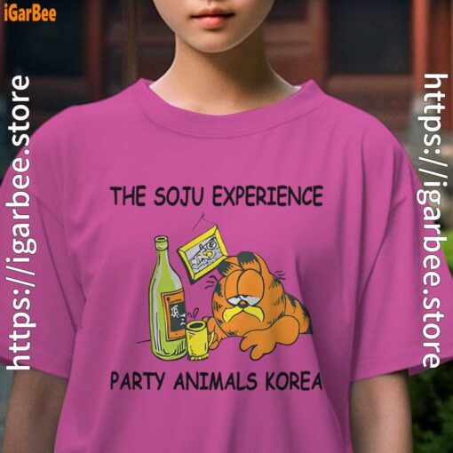 garfield soju youth girl pink t shirt