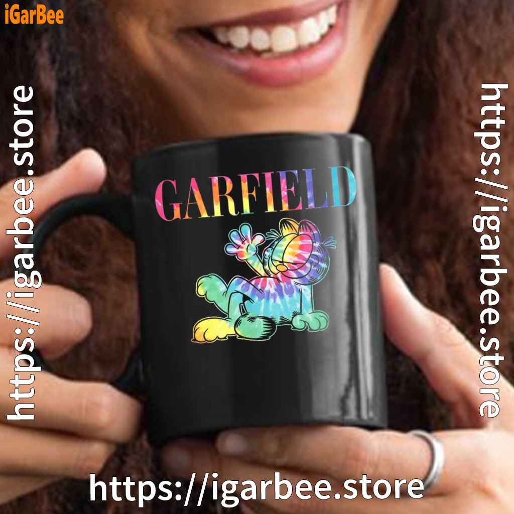 garfield tie dye black mug garfield tie dye black mug