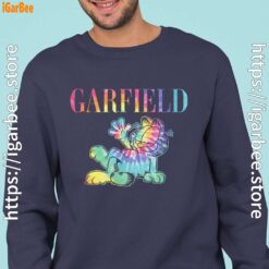 garfield tie dye navy sweatshirts for men