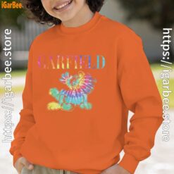 garfield tie dye orange boy sweatshirts