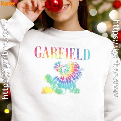 garfield tie dye white girl sweatshirt