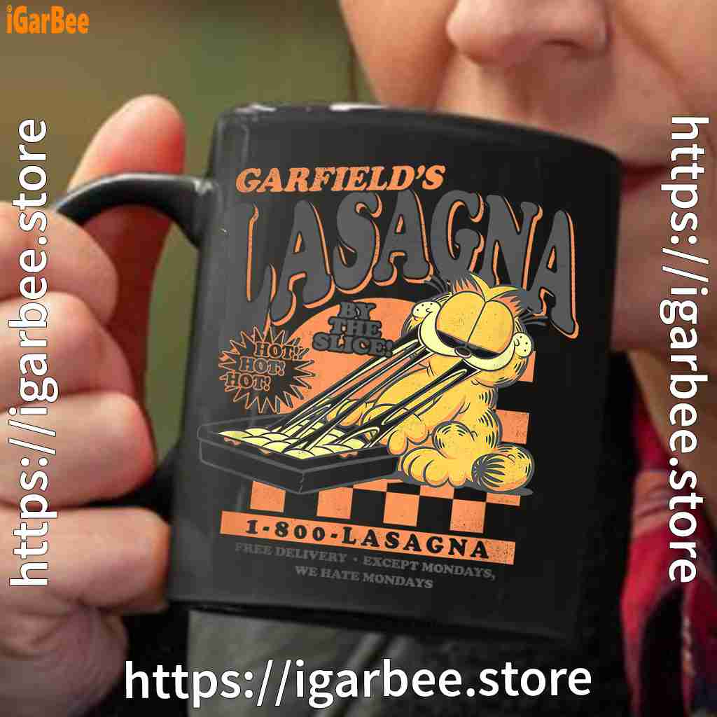 garfield vintage the slice garfields lasagna black coffee mug oz garfield vintage the slice garfields lasagna black coffee mug oz