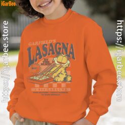 garfield vintage the slice garfields lasagna orange boy sweatshirts