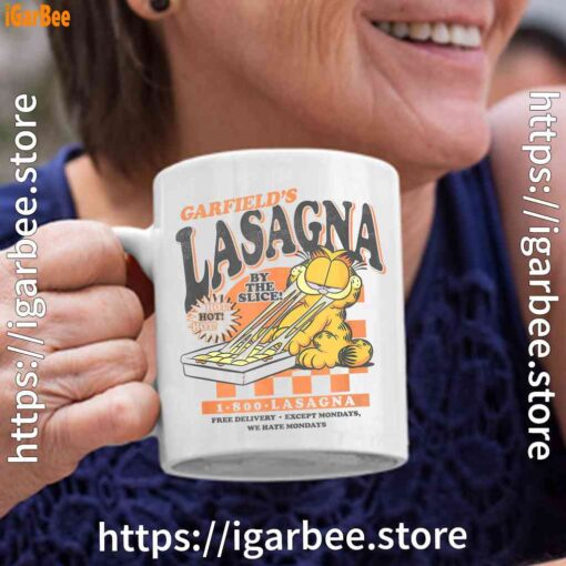garfield vintage the slice garfields lasagna white coffee mug 11oz