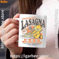 garfield vintage the slice garfields lasagna white mug 15oz