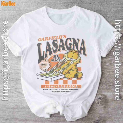 garfield vintage the slice garfields lasagna white t shirt