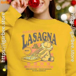garfield vintage the slice garfields lasagna yellow youth girl sweatshirt