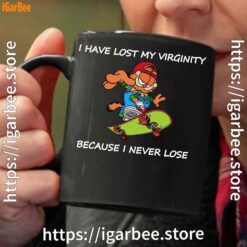 garfield virginity black coffee mug