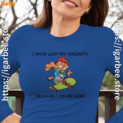 garfield virginity blue long sleeve with women