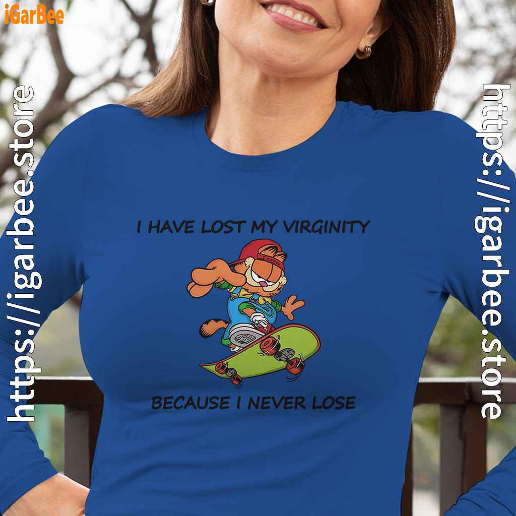 garfield virginity blue long sleeve with women garfield virginity blue long sleeve with women