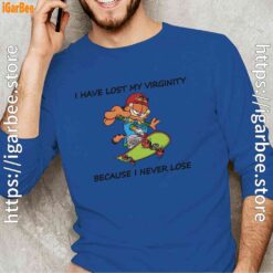 garfield virginity men with blue long sleeve