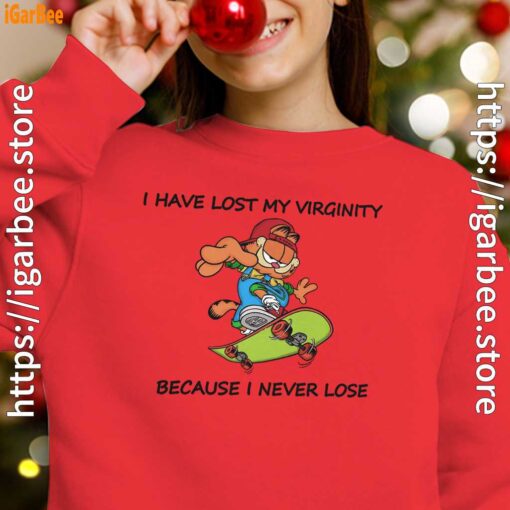 garfield virginity red kid girl sweatshirts