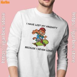 garfield virginity white long sleeve with man