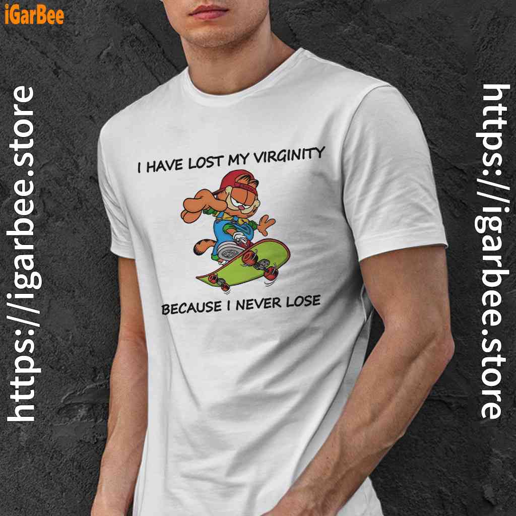 garfield virginity white men shirt garfield virginity white men shirt