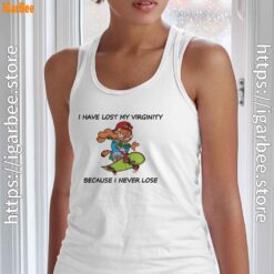 garfield virginity white women's tank top